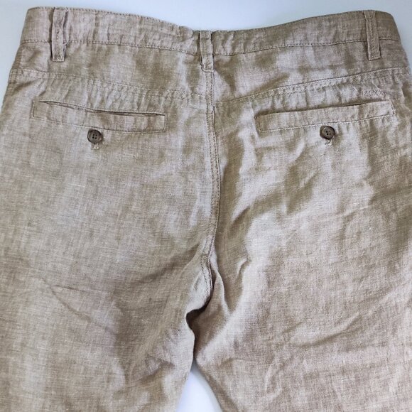 Mexx Vulcan pants loose fit straight leg lightweight bermuda beige men's size 34 - Picture 4 of 11